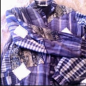 Midnite Blue jean lined patch jacket